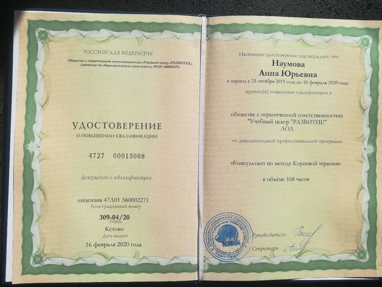 Дипломы: Анна Наумова — изображение 1